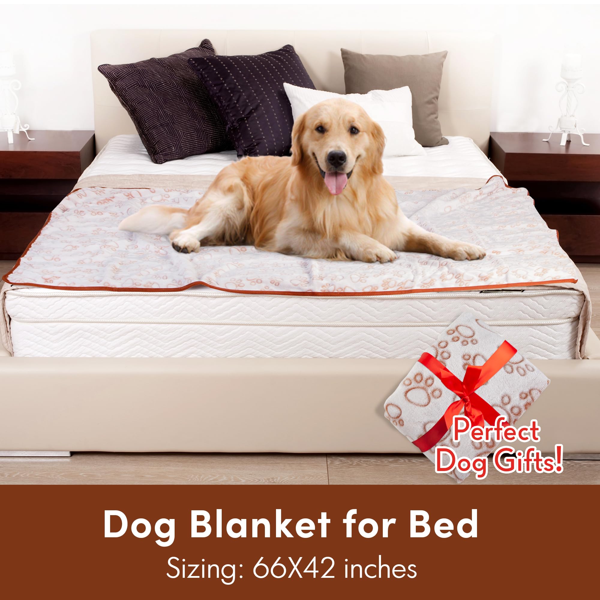 Stuffed multi-use blanket protects furniture and reduces fur mess.