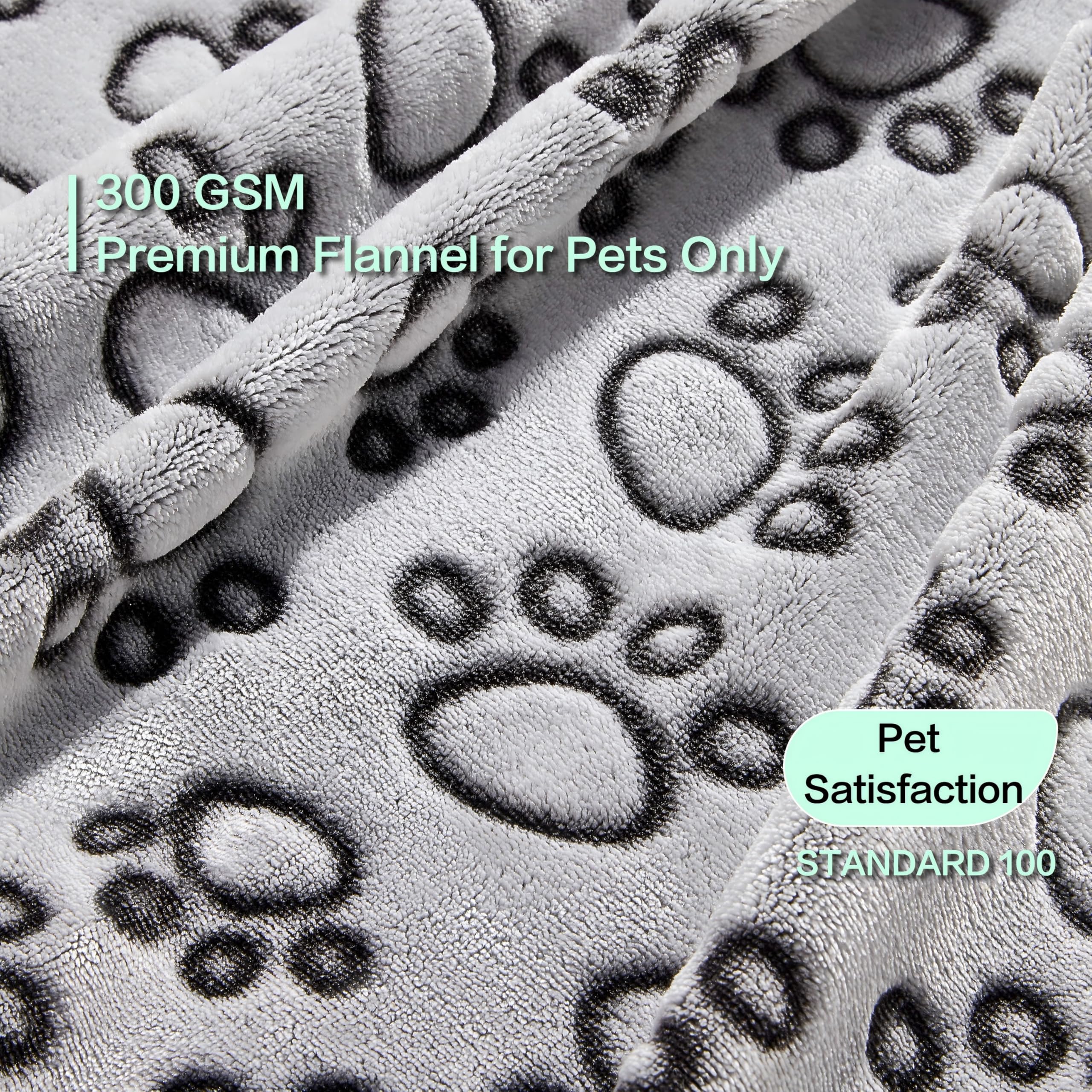 Stuffed premium soft dog blanket 43x66 inch—large coverage for medium to large dogs.