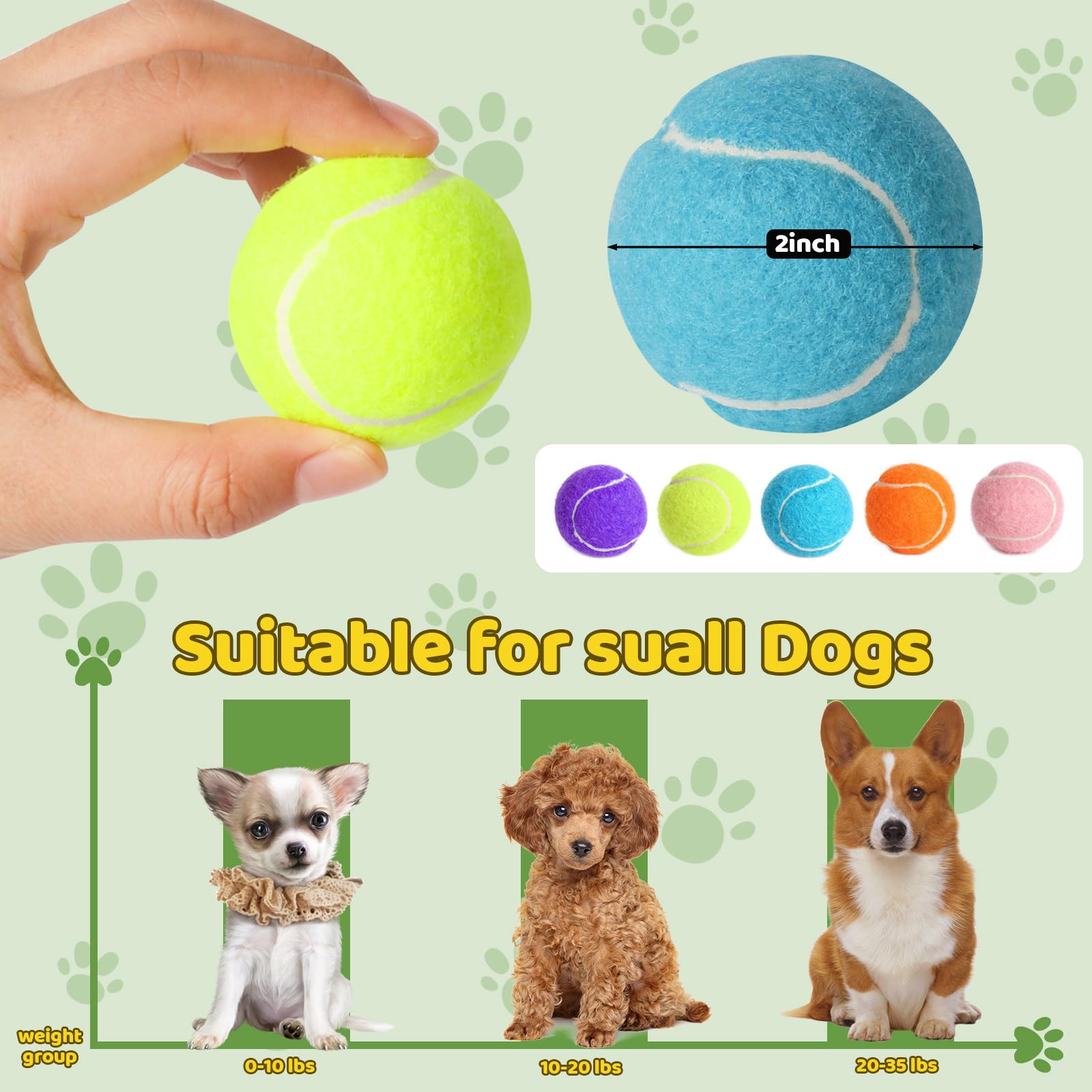 StyEdEk 2-inch dog ball is perfect for small and medium dogs fetch sessions.