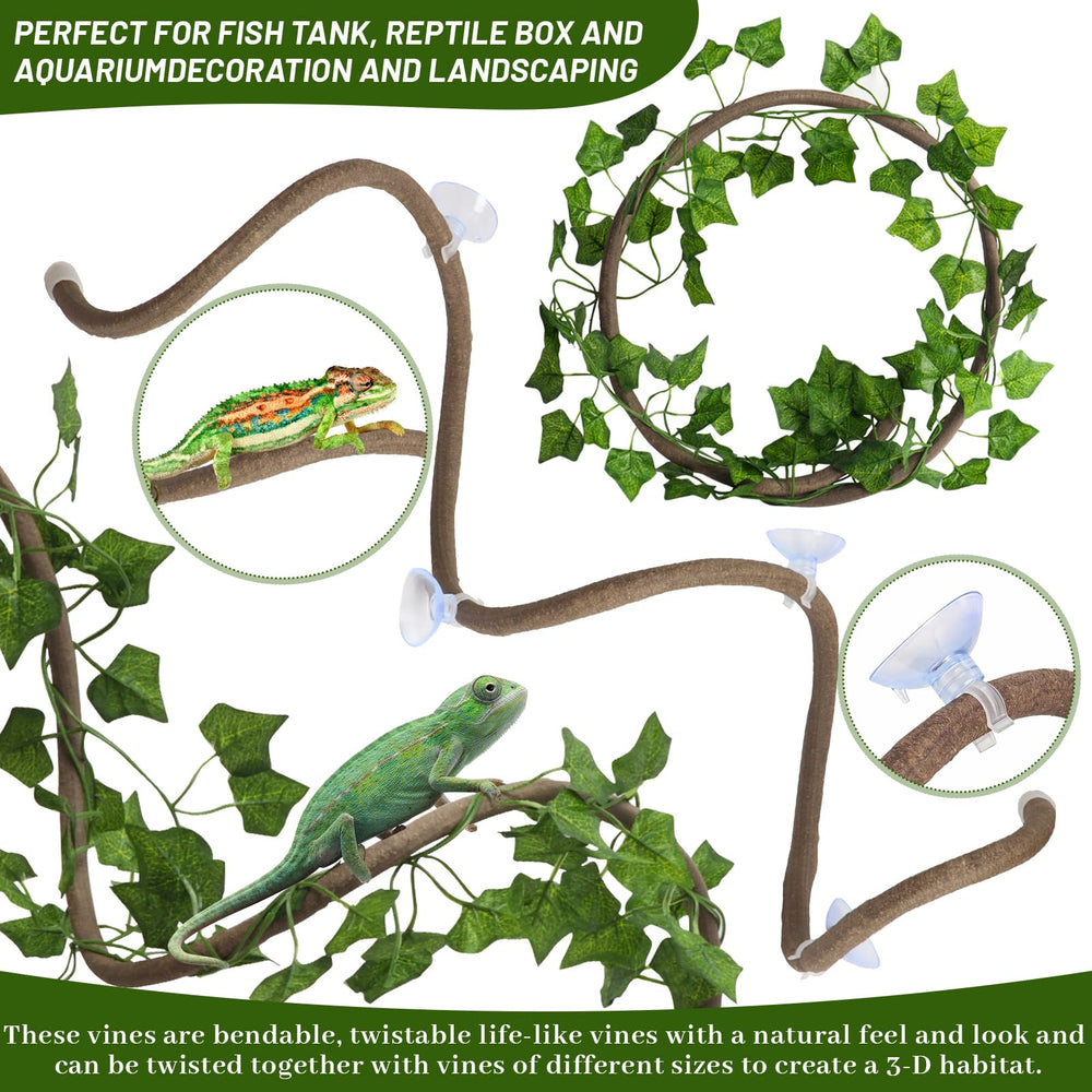 StyEdEk reptile vines create vertical interest and exploration.