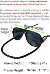 Style Vault G029 maltese/shih-tzu in black aviator sunglasses for cute looks
