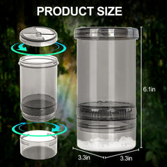 SUKEOPET panoramic mixer with clear bottle shows mixing progress and prevents escapes