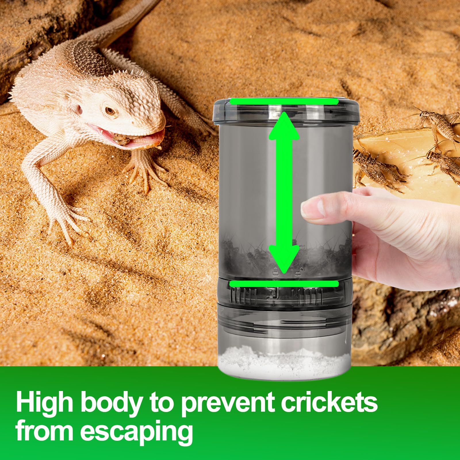 SUKEOPET compact 6x3-inch design fits easily in outdoor reptile bags