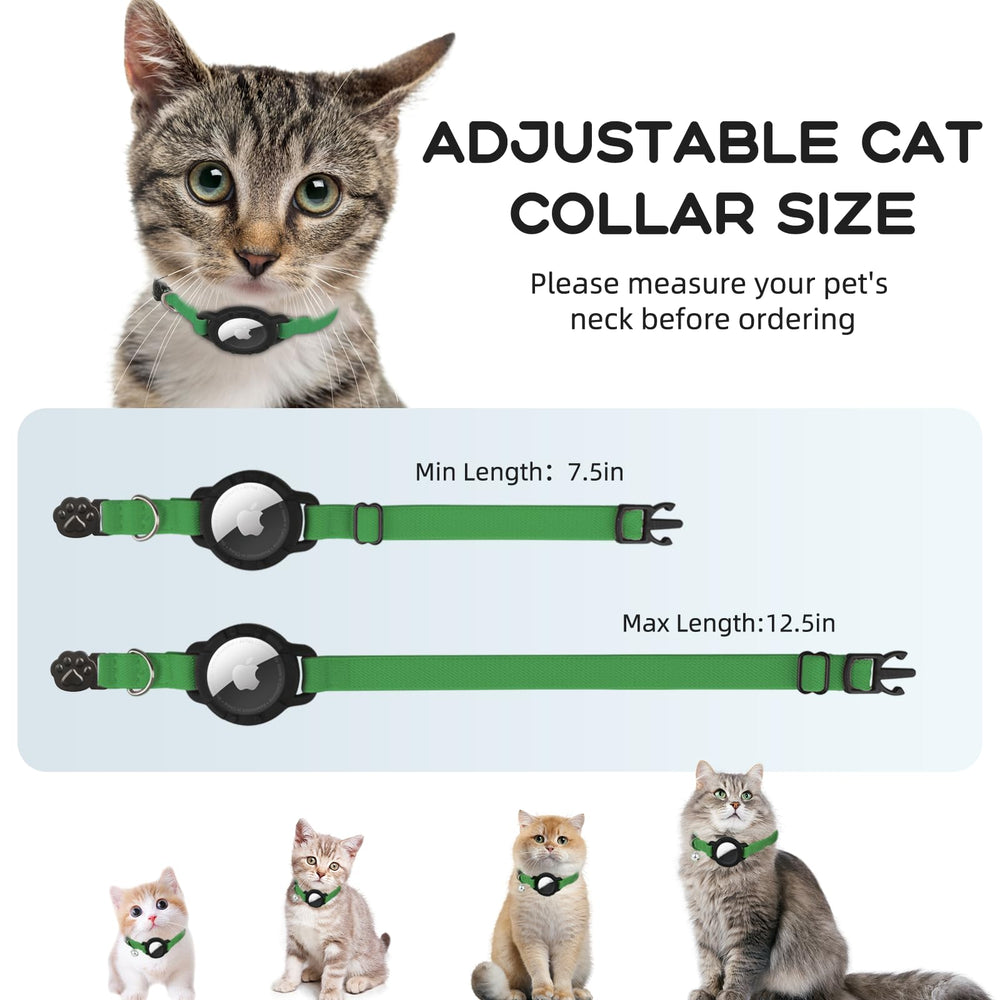 Sucegi AirTag Cat Collar with breakaway buckle for quick safety release