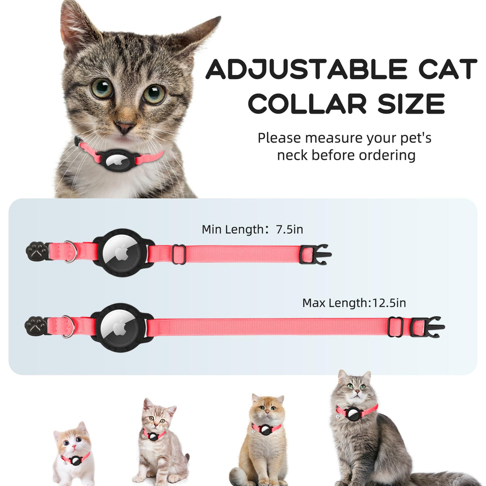 Sucegi AirTag cat collar breakaway safety feature in action during play.