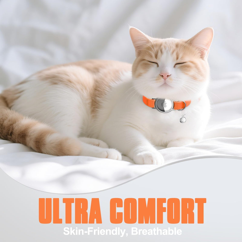 Sucegi AirTag Cat Collar outdoors helps locate your cat quickly.