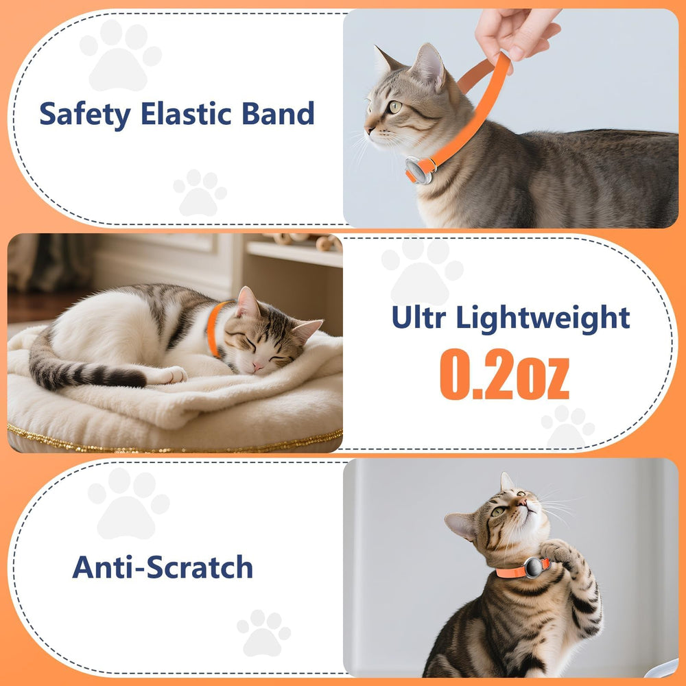 Sucegi AirTag Cat Collar snug fit enables secure wear during play.