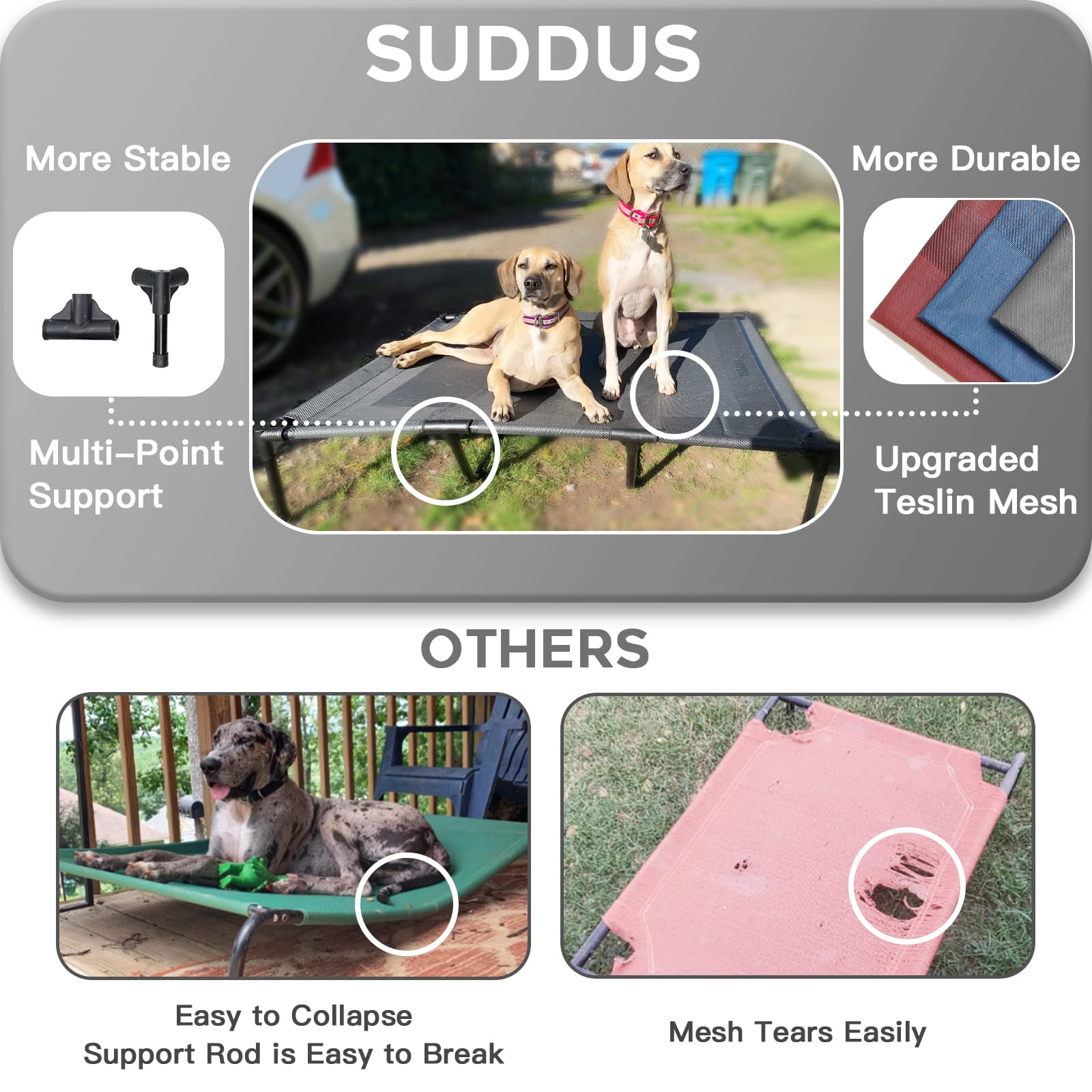 suddus dog bed easy clean surface simplifies maintenance