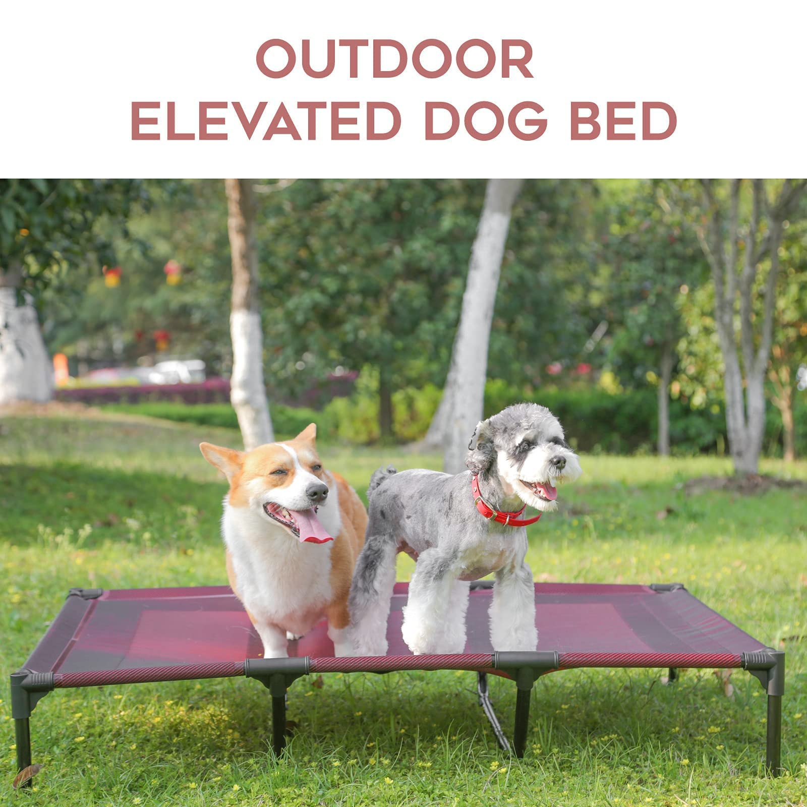 Suddus easy-clean dog bed shows detachable parts for thorough cleaning.
