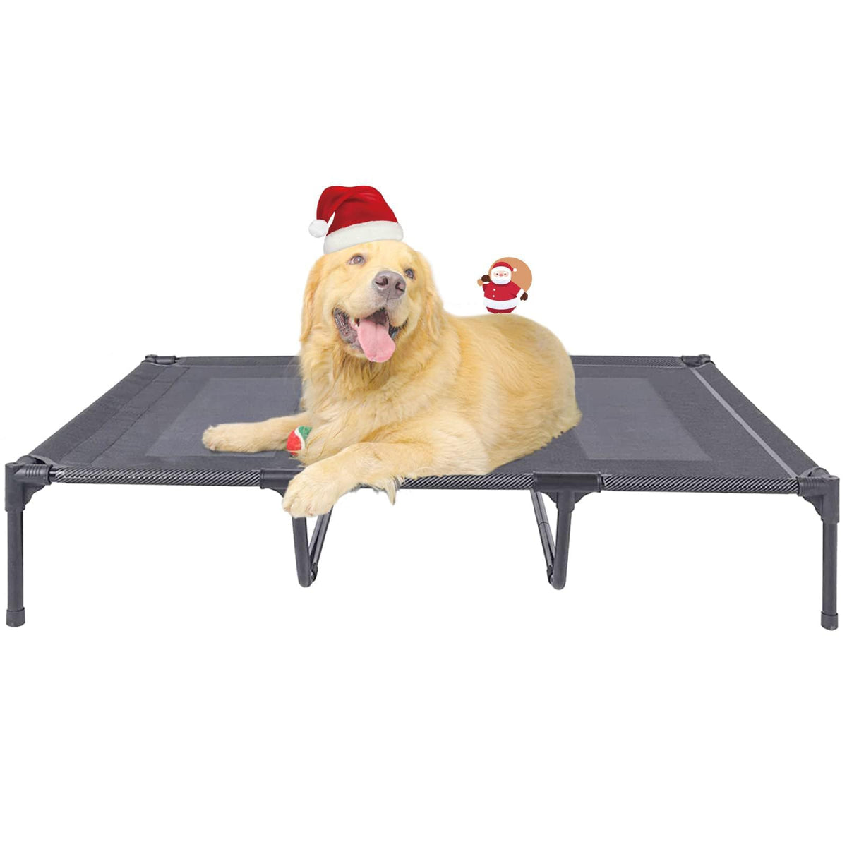 Suddus elevated dog bed with large frame for big dogs and cooling use.