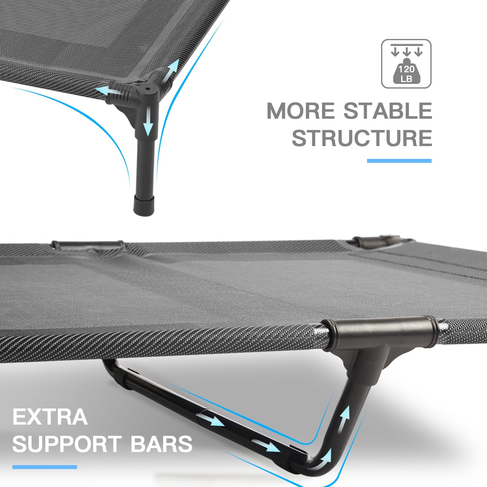 suddus elevated dog bed portable raised design makes travel easy