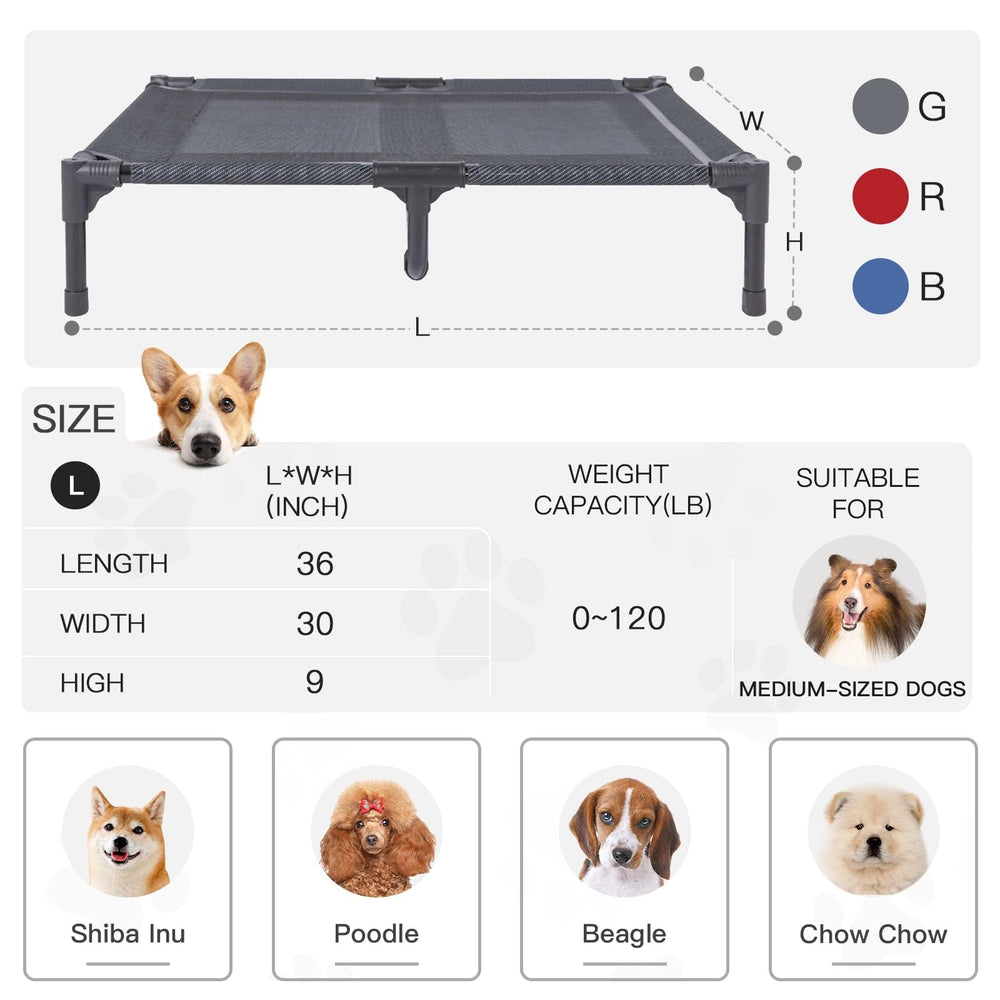 suddus large grey dog bed fits bigger dogs comfortably