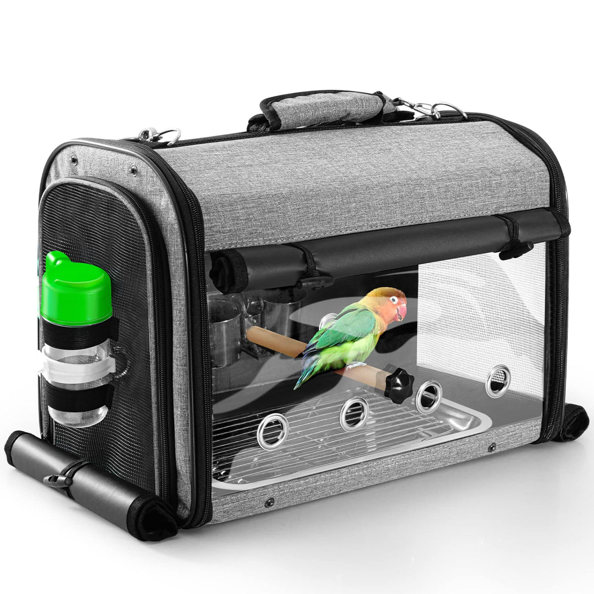 SUERTREE shading design blocks light for calmer parrots during travel