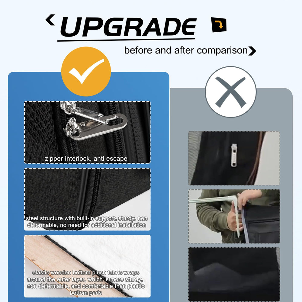 Suertree cat carrier zipper locks prevent escapes during transit.