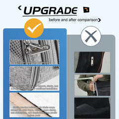 Suertree locking zipper closure prevents escapes during car travel.