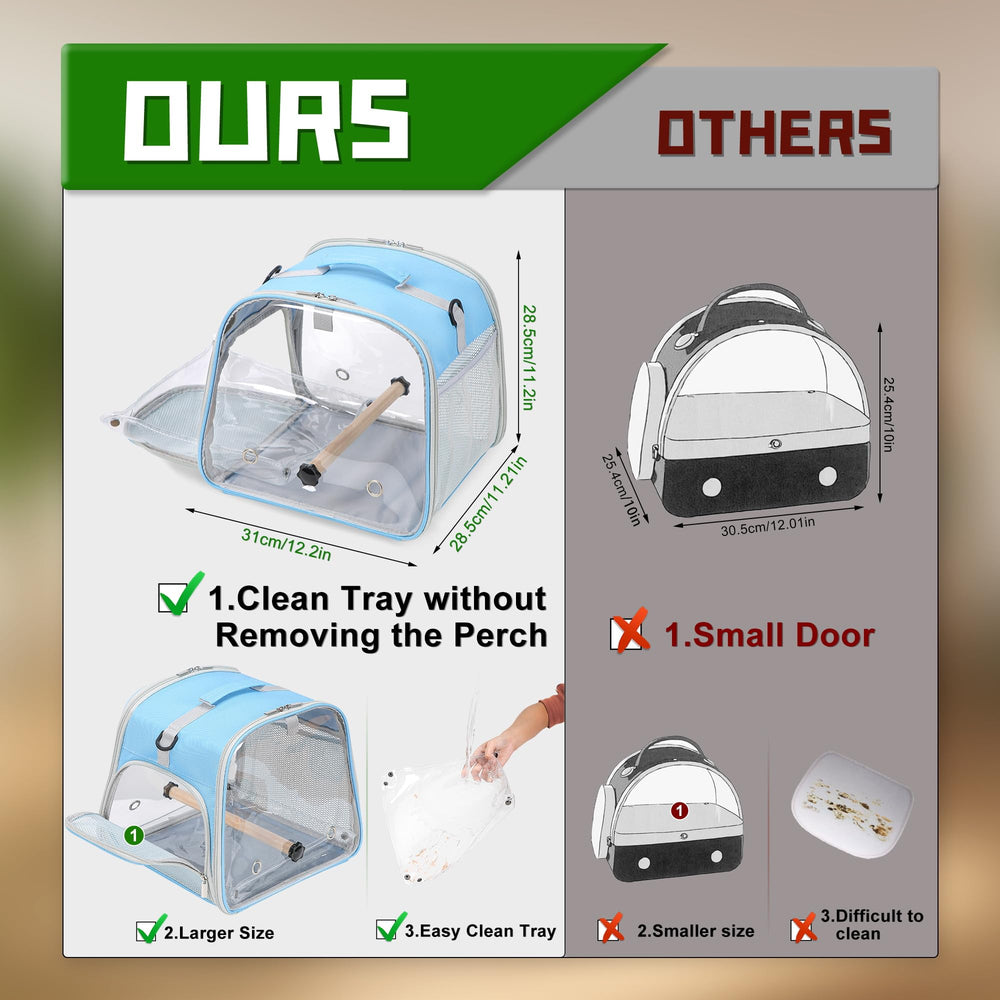 Suertree travel cage featuring dual doors for easy access and cleaning