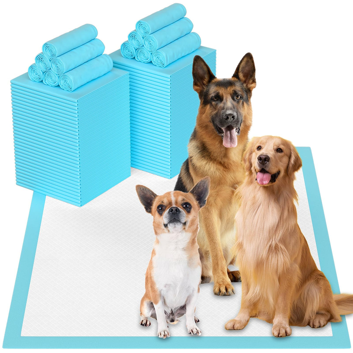 SUGUNING puppy pads 32x36 front view for an extra-large training surface.