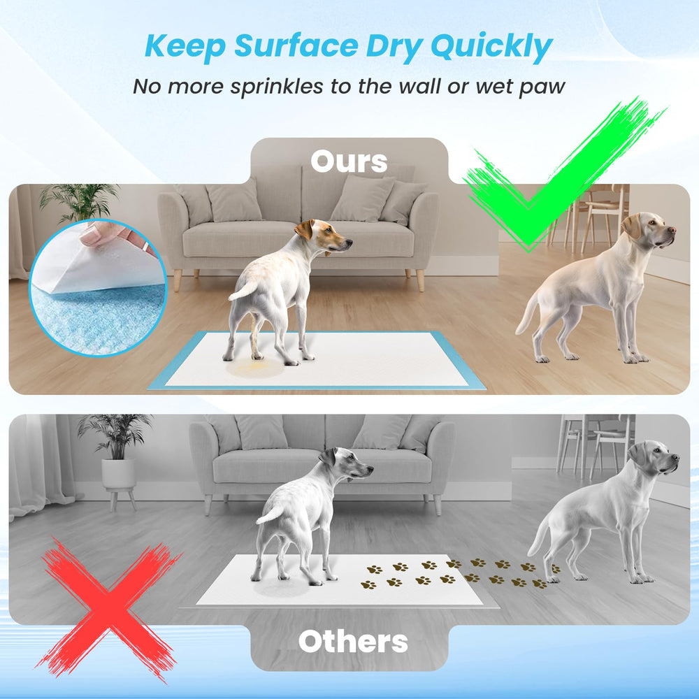 SUGUNING puppy pads extra-large size supports dogs and other pets.