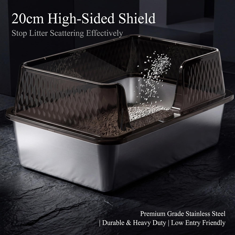 Suhaco deep litter box entrance reduces spill and scattering during use