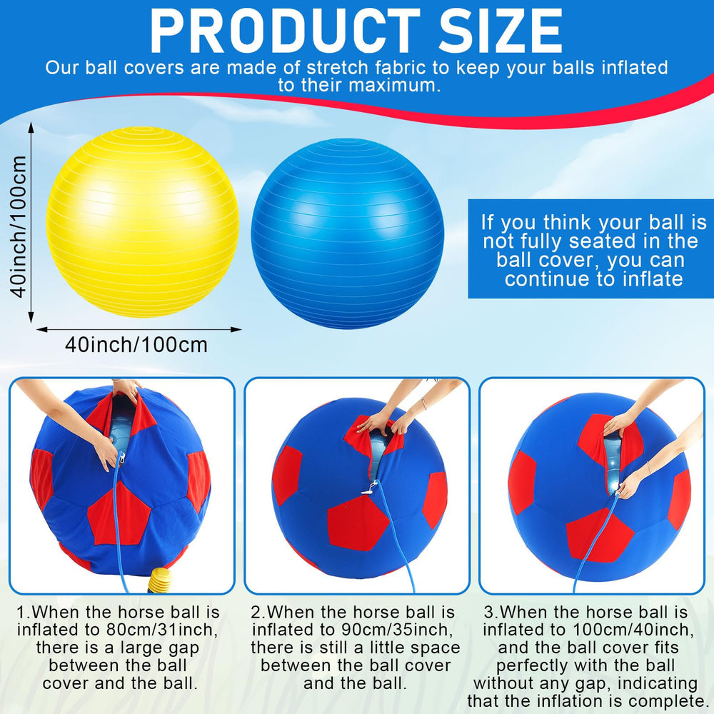 Reinforced cover on Suilung herding ball helps maintain shape after inflation.