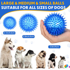 Suilung spikey dog ball 2.5 inch ideal for medium dogs and fetch.