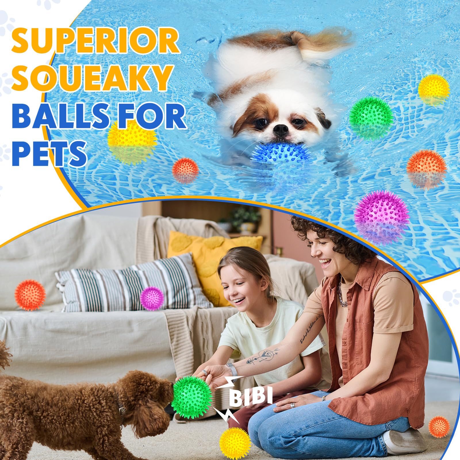 Suilung spikey ball floats on water for pool play.