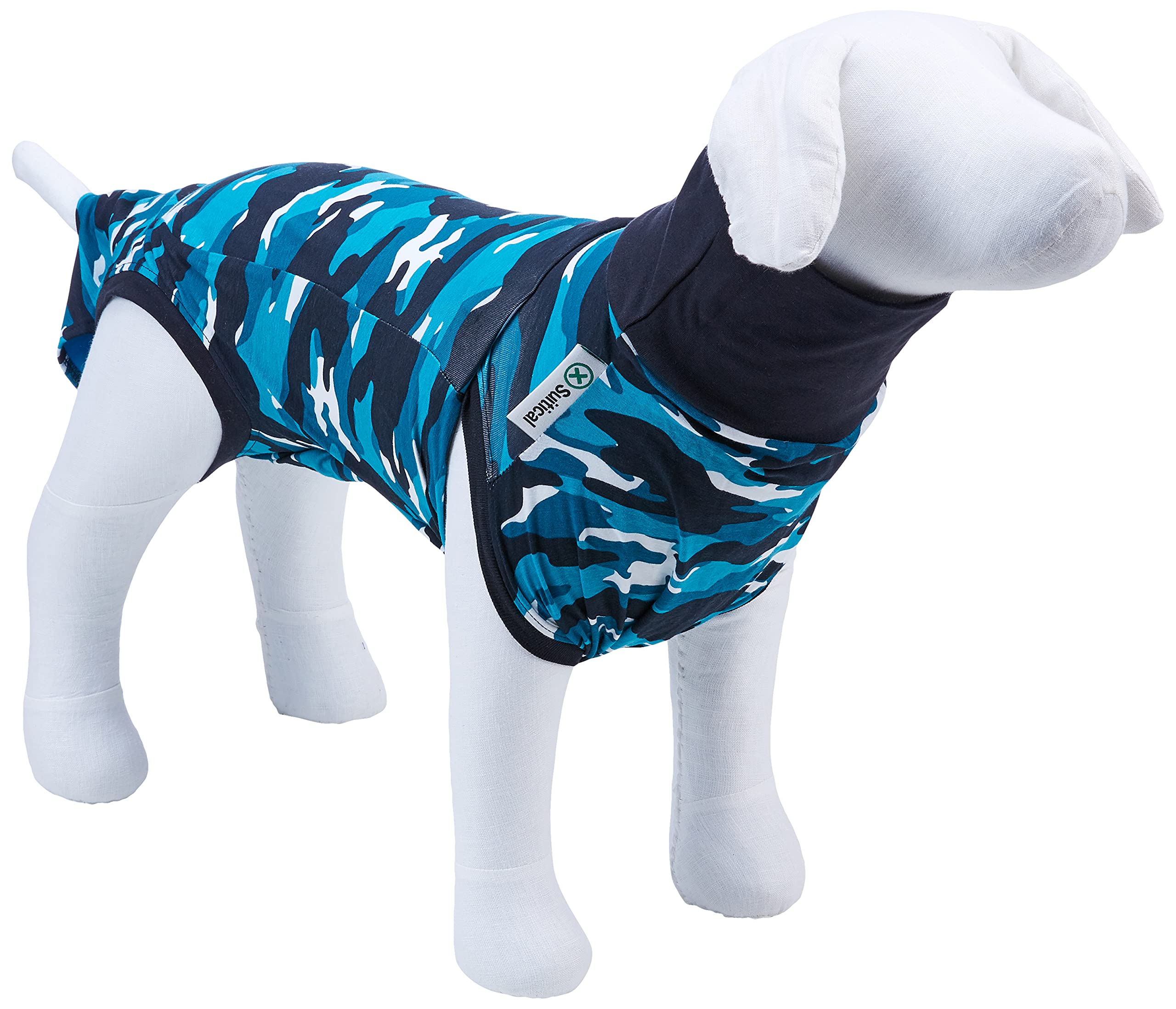 Tail-base snaps on Suitical Recovery Suit for easy walks without removal