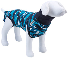 Tail-base snaps on Suitical Recovery Suit for easy walks without removal
