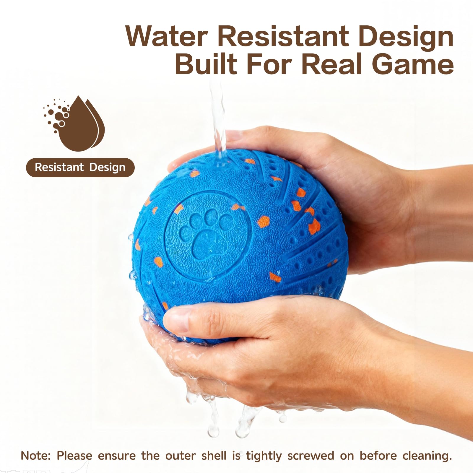 SUJF Interactive Dog Ball IP54 waterproof design for indoors and outdoors