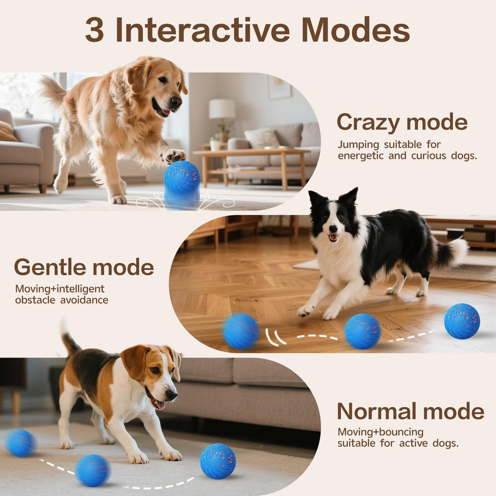SUJF Interactive Dog Ball in jumping mode encourages bursts of activity