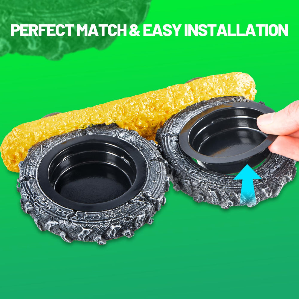 SUKEOPET Gecko Gecko Feeder Ledge compatible with wood tanks for natural habitats