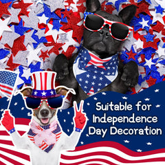 Sumind American flag dog bandana design for Independence Day styling.