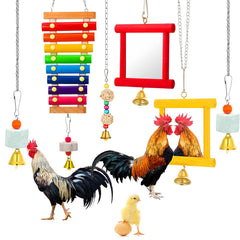 Sumind chicken xylophone with eight wooden keys provides auditory enrichment.