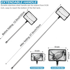 Sumind 6-inch fine-mesh fish tank net for larger fish up to four inches.