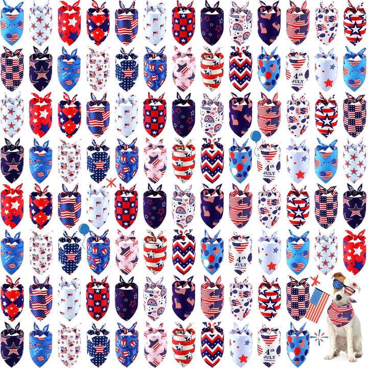 Sumind 4th of July dog bandana with star pattern for festive photos.
