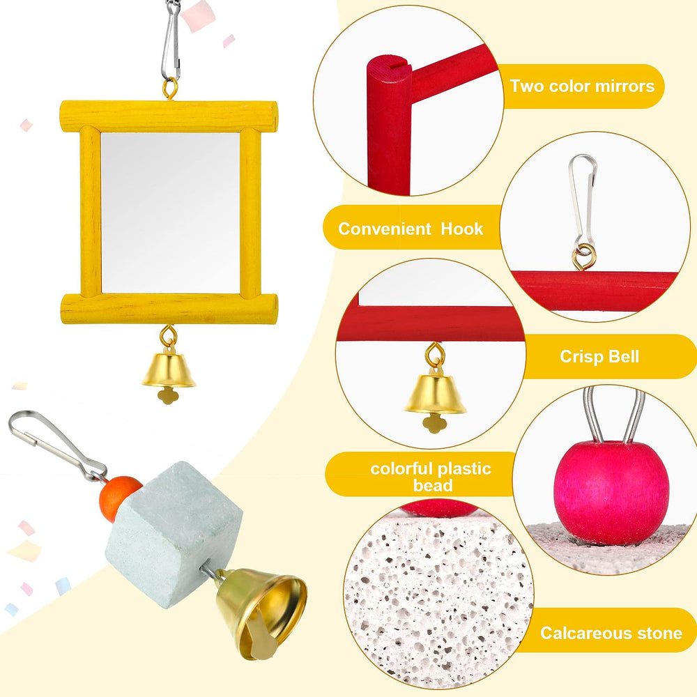 Sumind parrot grindstone pendant colors invite playful pecking and enrichment.