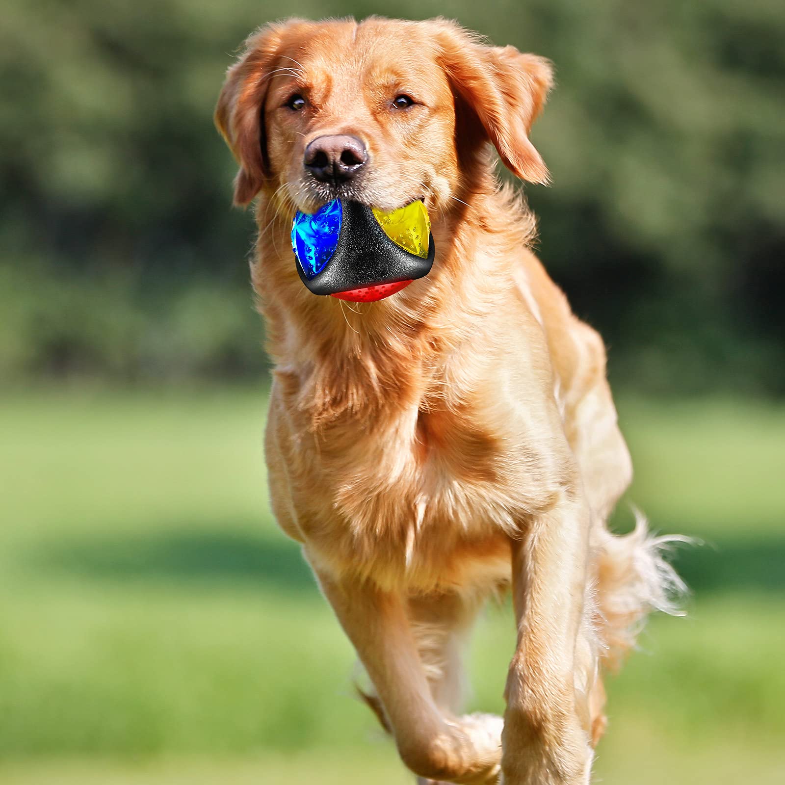 Sumind smooth colorful dog ball is easy to clean and rolls smoothly.