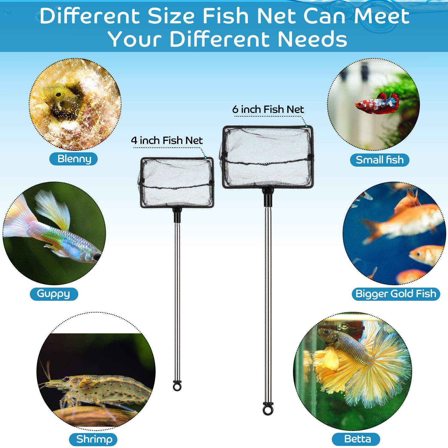 Sumind soft nylon mesh protects delicate fish during handling.