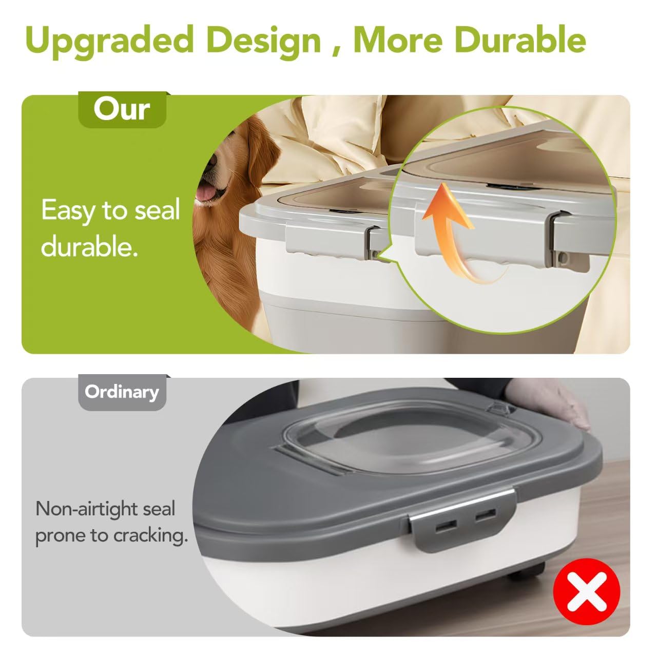 Summark airtight sealing with reinforced latches for long-term dryness