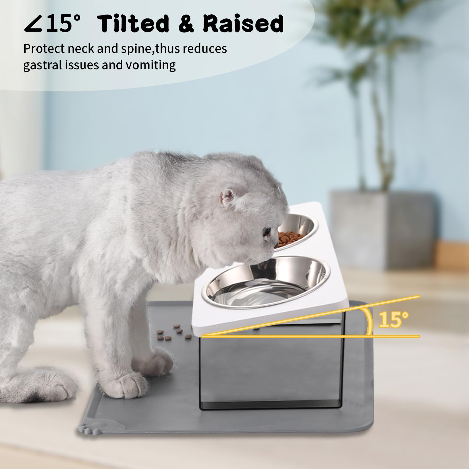 Summark 15° tilt supports comfortable eating posture