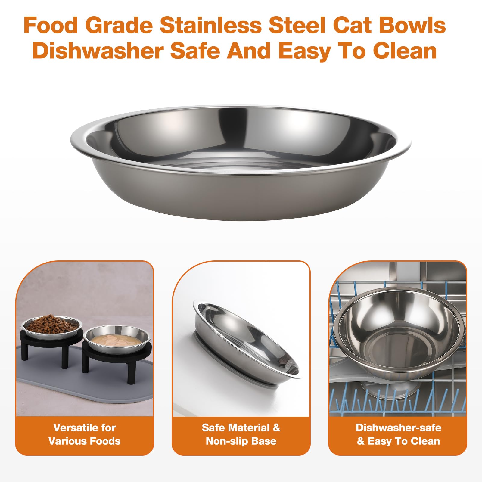 Summark complete feeding set supports cats and puppies at mealtime.