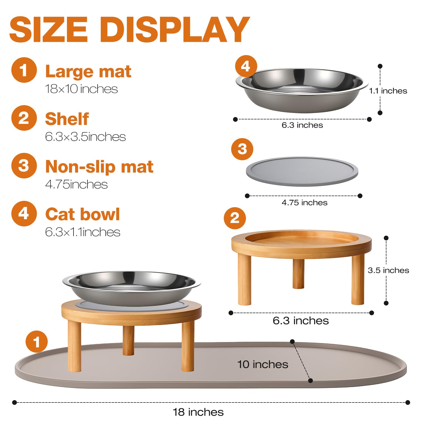 Summark dishwasher-safe bowls and mat simplify post-meal cleanup.