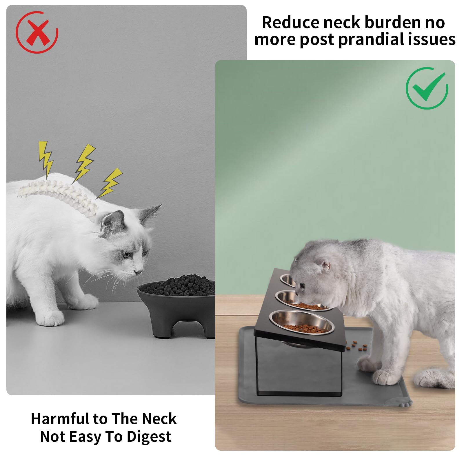 Summark silicone food mat for cat feeding reduces spills and mess