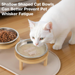 Summark whisker-friendly bowls highlight shallow shape to reduce whisker fatigue during meals.