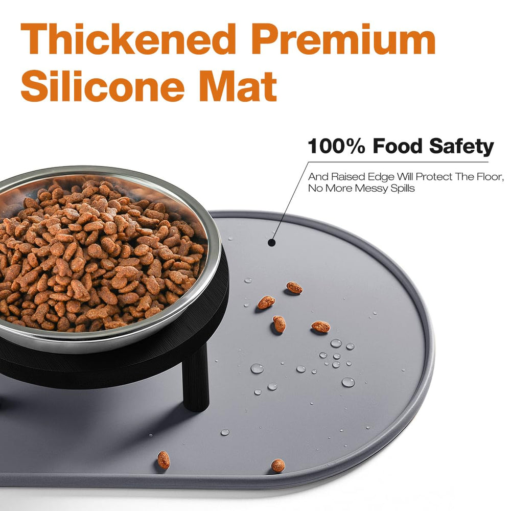 Summark whisker-friendly elevated design reduces neck strain during meals.