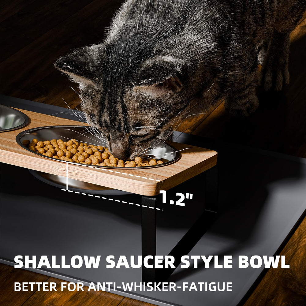 Summark whisker-friendly stainless steel bowls offer durable, easy-clean feeding for cats and puppies.