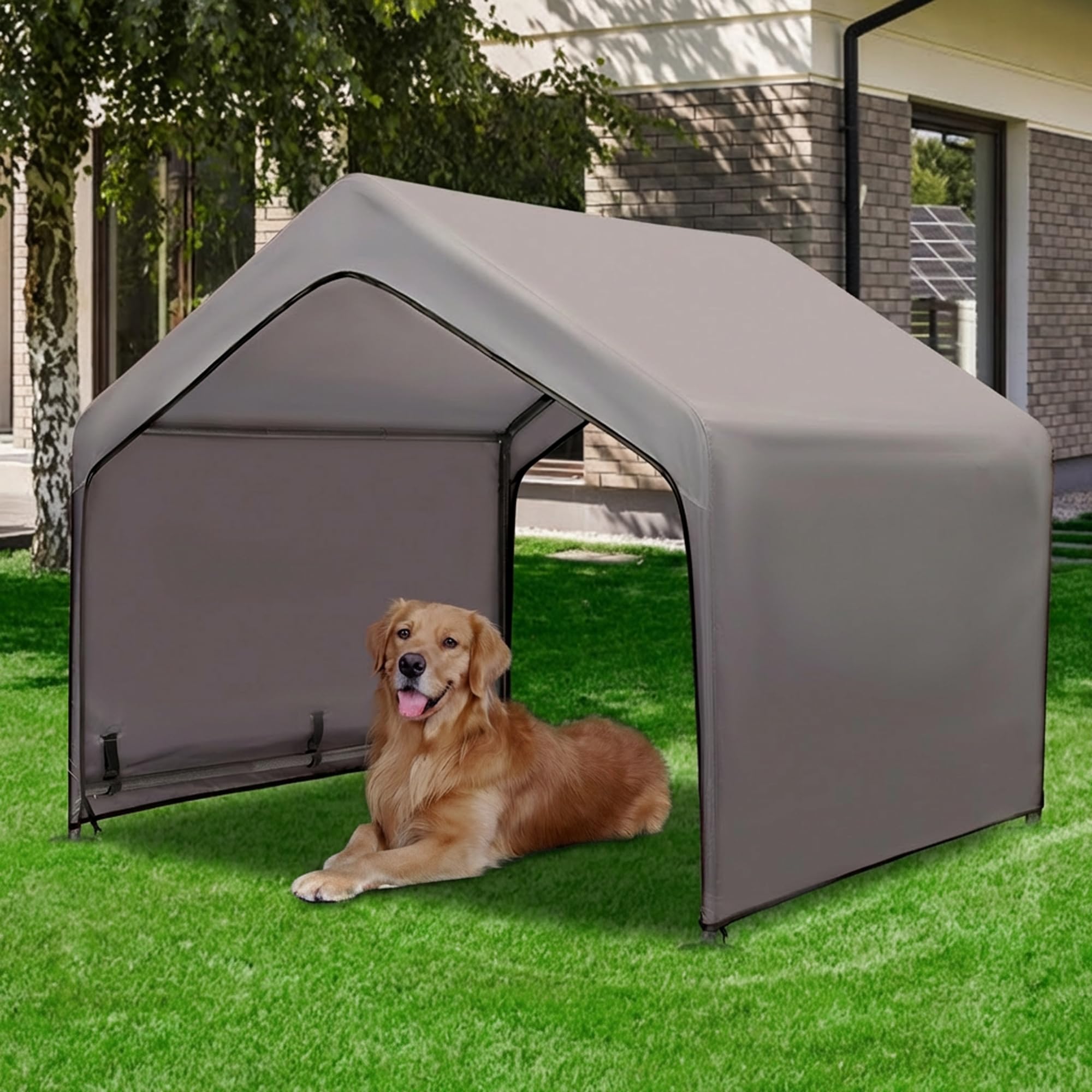 SUMMERTRAIL extralarge dog house outdoor—spacious shelter for large breeds.