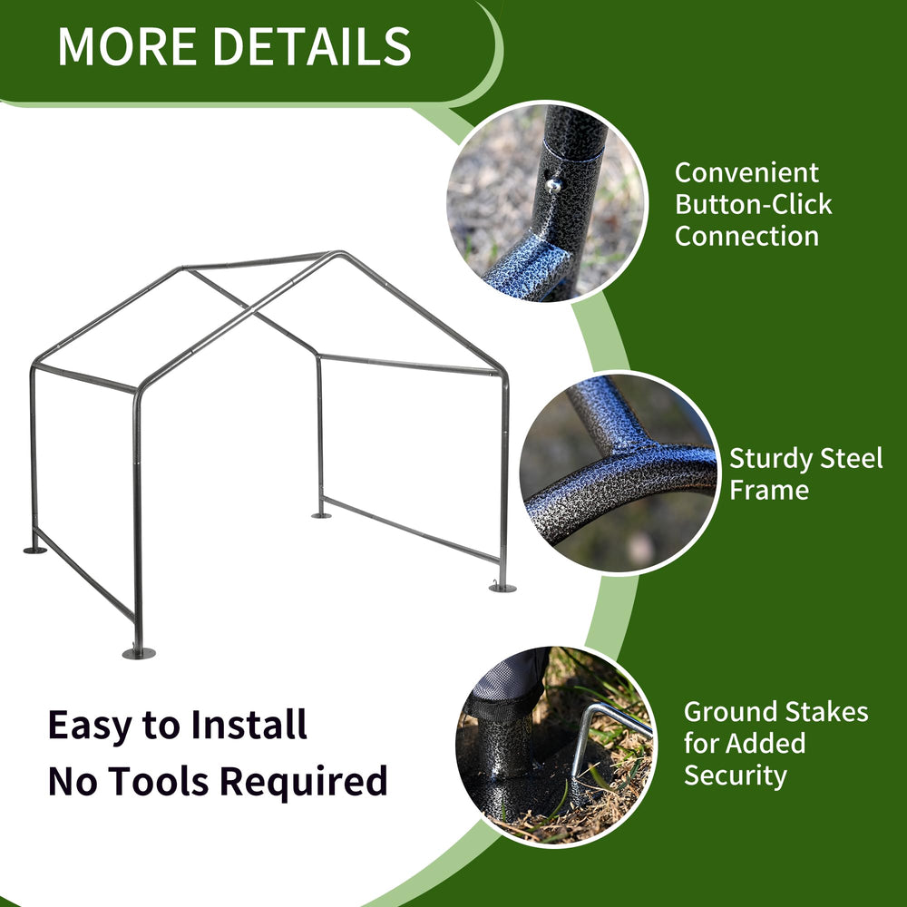 SUMMERTRAIL ground nail stakes—secure setup in windy conditions.