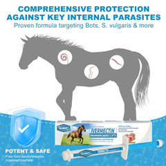 SUMOT horse dewormer paste packaging and label for user-friendly dosing.