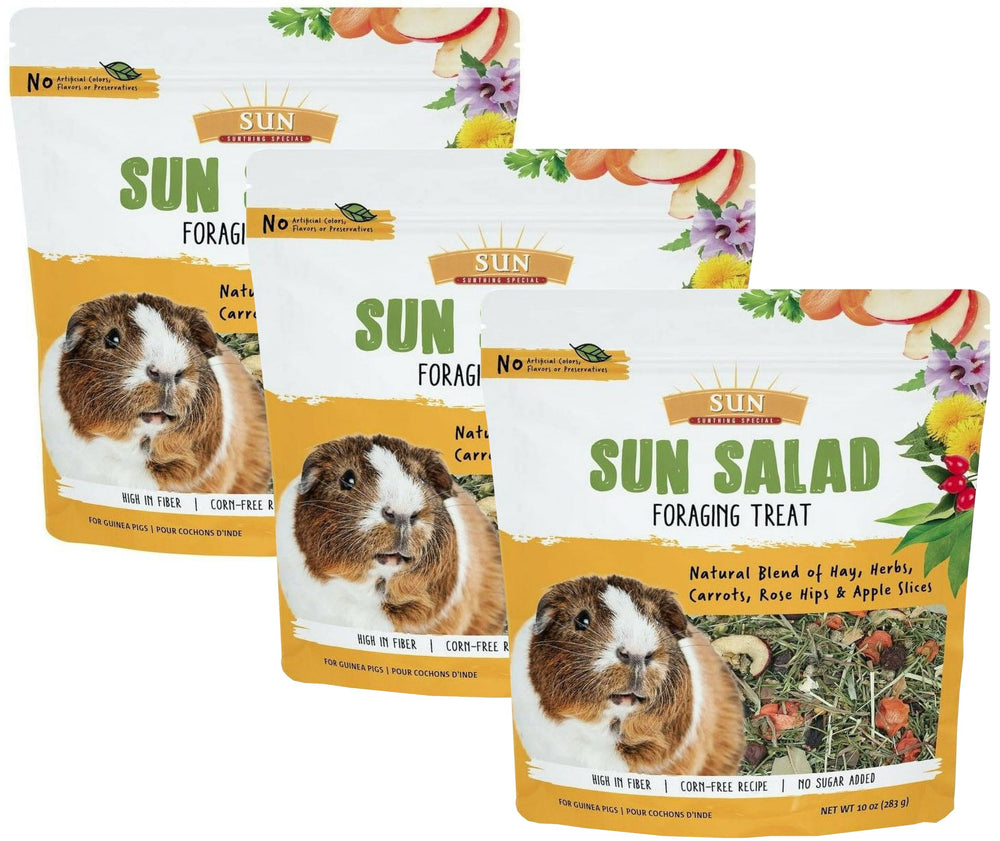 Sun Seed Vita Prima Sun Salad packaging shown for guinea pig foraging enjoyment.